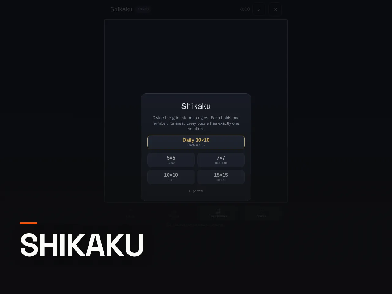 Screenshot of Shikaku